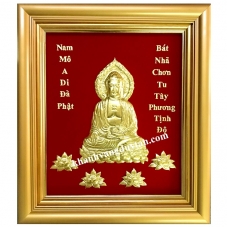 Tranh Phật A Di Đà - Khánh vàng Phật